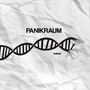 Text „PANIKRAUM Selbst“. Illustration einer DNA-Helix auf zerknittertem Hintergrund., LP
