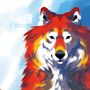 Logo mit "WOLF", Ronja Maltzahn, Tetiana Shevchuk, zeigt stilisierten, bunt gefärbten Wolf mit lebhaften Farben., 1 CD und 1 Buch