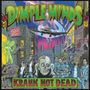 "Dimple Minds" oben, "Krank Not Dead" unten. Szenen einer fantastischen Stadt mit bunt gekleideten Figuren, einem Flugzeug oben., CD