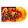 "FEAR NO EVIL" und "DORO" sind prominent zu sehen. Eine furchtlose Kriegerin steht in einem feurigen Hintergrund., 2 LPs