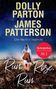 Text: "Dolly Parton, James Patterson, Eine Nacht in Nashville, Run, Rose, Run, The New York Times Bestseller Nr. 1."

Illustration: Eine Frau mit einer Gitarre in einem Feld vor einer Stadtsilhouette., Buch