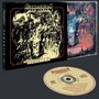 "Romantik III" und "Bergfried" auf CD und Hülle; Illustration mit dramatischen, mythologischen Figuren in Schwarz-Weiß., CD