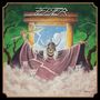Text: "ZEPTER". Illustration eines Skelettkriegers in Rüstung vor einem Torbogen, umgeben von Bäumen und Nebel., LP