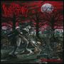 Logo: "Lead Injector". Text: "Witching Attack". Illustration: Hexe mit Gewehr auf Friedhof, roter Himmel, Vollmond., LP
