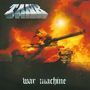 Oben steht "TANK", unten "war machine". Ein Panzer in einer feurigen, dramatischen Kulisse dominiert die Szene., CD