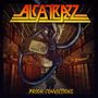 „ALCATRAZZ“ in orange-gelber Schrift. „Prior Convictions“ unten. Abbildung eines Gefängniskorridors mit Kette., LP