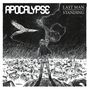 Text: "APOCALYPSE" und "LAST MAN STANDING". Eine Person zeigt mit einer Gitarre in den Himmel über einer zerstörten Stadt., 2 LPs