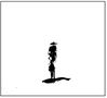 Keine erkennbaren Texte. Abstrakte schwarze Silhouette eines Mannes mit Hut auf weißem Hintergrund., CD
