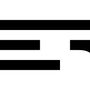 Schwarzes, stilisiertes "EF" auf weißem Hintergrund, bestehend aus horizontalen Balken.