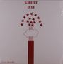 Text: "GREAT DAY". Illustration: Rote Wolke, Sterne formen Bogen obendrüber, rote Balken darunter., LP