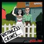 "Victimless Crimes..." Text oben: "Pornscars". Illustration mit einem lächelnden Paar und einem Zaun, blutiger Bürgersteig., LP