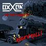 Text: "DIXON ...AND DON'T FORGET TO ROCK'N'ROLL!" Illustration: Ein Zug im Dunkeln mit einem Auto auf der Straße daneben., LP