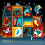 "TELLL ELEVEN KINDS OF LONELINESS" in großen, gelben Buchstaben. Ein Haus mit Räumen zeigt verschiedene Szenen., LP