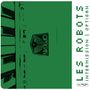 "Optigan" und "Les Robots - Intermission". Grüne Fläche, optisches Musikthema, Tasteninstrument, Retro-Gefühl., LP