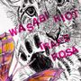 Text: "WASABI RIOT IRAN'S ROSA". Eine schwarz-weiße Zeichnung eines Tigers mit buntem Schmetterling., LP