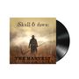 "Skull & dawn: THE HARVEST". Ein Mann mit Hut und Sense steht in einem Feld, in einer nebligen, düsteren Landschaft., LP