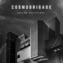 "Cosmobrigade" und "Hollow Obsessions" als Text. Schwarz-weißes Bild einer modernen, kantigen Architektur., LP