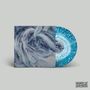Moment Of Collapse Records. Illustration: Wirbelnde, abstrakte Formen in Blau und Weiß. Vinyl in Blau-Weiß-Muster., LP
