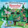 "Der Traumzauberbaum 3: Rosenhuf - Das Hochzeitspferd" steht über einem bunten, fröhlichen Wald voller Fabelwesen., CD