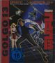 „GOLGO 13“ links vertikal auf rotem Streifen, dynamische Comic-Szene mit Helikoptern und Figuren in Action-Pose., Blu-ray Disc