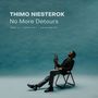 "THIMO NIESTEROK No More Detours JERRY LU / STEFAN REY / NIKLAS WALTER." Mann mit Trompete auf rotem Stuhl, blauer Hintergrund., CD