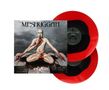 Oben: "MESHUGGAH". Unten: "obZen". Darunter liegt eine rote Schallplatte.