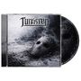 CD-Cover von "Tungsten - Ashes", zeigt eine aschige Landschaft mit einer Maske, die aus dem Boden ragt., CD