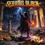 "SERIOUS BLACK" oben, "Keeper of the Light" unten. Illustration: Magier mit Feuer und Blitz in Ruinen.