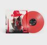 "Red", "Cover", und "Side A" sind darauf zu sehen. Eine rote Schallplatte zeigt ein abstraktes Design mit einer Frau., LP