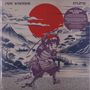 Text: "JADE WARRIOR ECLIPSE." Illustration: Samurai vor roter Sonne, Berg und Flusslandschaft im Hintergrund., LP