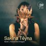 „Sakîna Teyna, Sûret | Faces and Images“. Frau hält ein trockenes Blatt vors Gesicht, dreyer gaido Logo oben rechts., CD