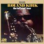 "ROLAND KIRK the inflated tear" steht oben. Eine Person spielt energisch Saxophon, im Vordergrund ein Logo., LP