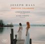 "JOSEPH HAAS, SÄMTLICHE VIOLINWERKE. Zwei Frauen in eleganten Kleidern stehen auf einem Steg am ruhigen See.", CD