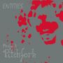 "ENTITIES" oben links, "Project Pitchfork" unten; rote, abstrakte Gesichtszüge auf grauem Hintergrund., 2 LPs