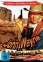 "3 Filme - John Wayne Edition", "John Wayne Box", "FSK ab 16 freigegeben". Westernkulisse, Cowboy mit gezückter Waffe., 3 DVDs