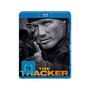 FSK 16, THE TRACKER. Ein Mann zielt mit einem Gewehr. Blu-ray-Hülle in Blau., Blu-ray Disc