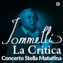 "Jommelli La Critica, Concerto Stella Matutina." Blau getöntes Porträt eines Mannes in historischer Kleidung., 2 CDs