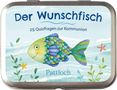 "Der Wunschfisch, 25 Quizfragen zur Kommunion, Pattloch." Illustration eines bunten Fisches und Pflanzen im Wasser.