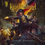"Lucid Dreaming" oben, "Upon the Barricades" unten. Illustration eines revolutionären Kampfes mit bewaffneten Männern., CD