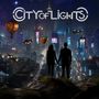 "City of Lights": Zwei Menschen halten sich vor einer futuristischen Stadt mit leuchtenden Hochhäusern und Luftfahrzeugen an den Händen., CD