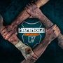 Aufschrift: "Hartholz", "Anthelden". Vier Arme greifen sich gegenseitig und formen ein Quadrat., CD