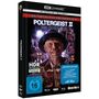 „Poltergeist II: The Other Side“, limitierte Auflage, ab 16. Gruselige Gestalt vor einem unheimlichen Haus, Blitz im Hintergrund.