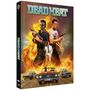 "DEAD HEAT" in großen Buchstaben oben. Illustration: Zwei bewaffnete Männer, Explosionen, zwei Polizeiautos, rotes Auto vorne., 1 Ultra HD Blu-ray und 1 Blu-ray Disc