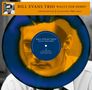 Text: "Bill Evans Trio, Waltz for Debby, Limited Edition, Collectors 180g Vinyl". Runde Schallplatte mit abstraktem Muster., LP