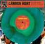CANNED HEAT: ON THE ROAD AND BACK AGAIN, Limited Edition Vinyl. Bunter Plattenteller, Foto von Bandmitgliedern im Hintergrund., LP