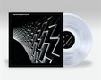 "The Black Cat's Eye" oben links in Großbuchstaben. Geometrisches Muster mit Licht und Schatten. Transparente Schallplatte., LP