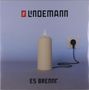 Text: "LINDEMANN", "ES BRENNT...". Eine Kerze mit Kabel steckt in einer Steckdose, die Flamme leuchtet.