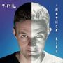 Links "T-PHIL", rechts "ANOTHER LIFE". Ein Gesicht, links in Farbe, rechts in Graustufen., CD