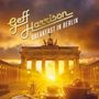 Text: "Geff Harrison BREAKFAST IN BERLIN." Brandenburger Tor bei Sonnenaufgang, Frühstückstisch im Vordergrund mit Brötchen und Kaffee., CD