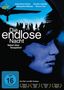 "Die endlose Nacht" und darunter "Nebel über Tempelhof". Silhouette eines Flugzeugs und Profil einer Frau in Blau., DVD
